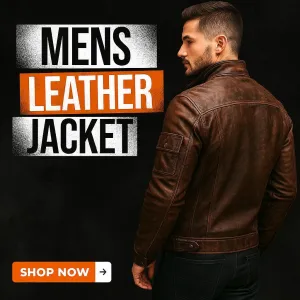 Men’s Distressed Brown Leather Jacket Vintage Biker Style, Slim Fit, Genuine Leather jacket for Casual & Motorcycle Wear