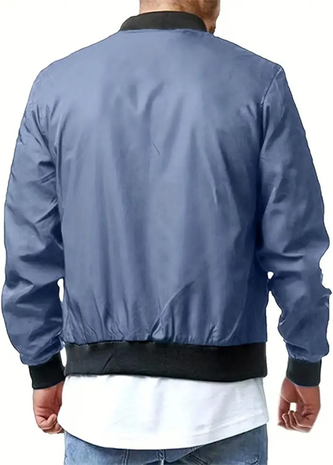 Mens Golf Jacket Lightweight Bomber Jackets Casual Fashion Flight Windbreaker Windproof Zip Up Coats Outwear Plus Size