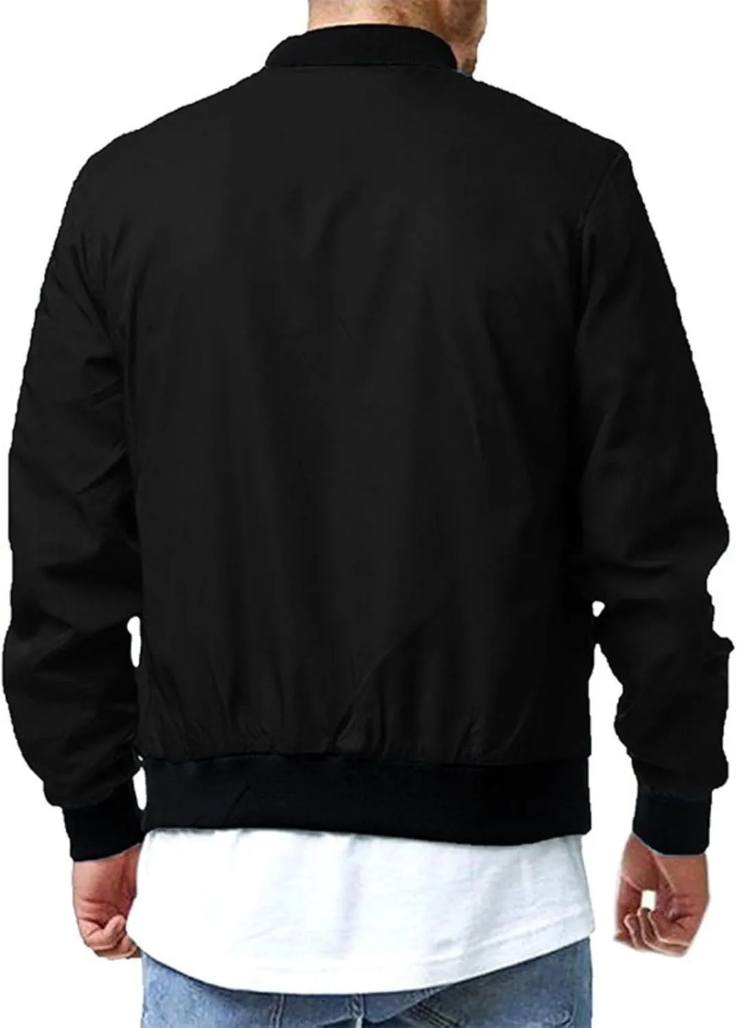 Mens Golf Jacket Lightweight Bomber Jackets Casual Fashion Flight Windbreaker Windproof Zip Up Coats Outwear Plus Size