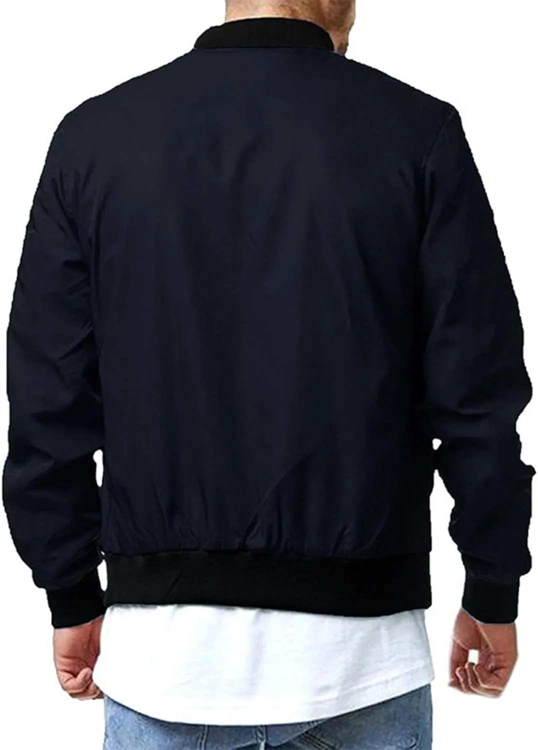 Mens Golf Jacket Lightweight Bomber Jackets Casual Fashion Flight Windbreaker Windproof Zip Up Coats Outwear Plus Size