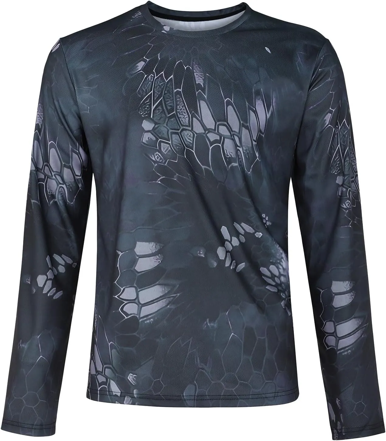 Men’s Hunting Camo Shirt Tactical Military Combat Fall Long Sleeves Shirts Hiking Fishing Camping Quick Dry Tops