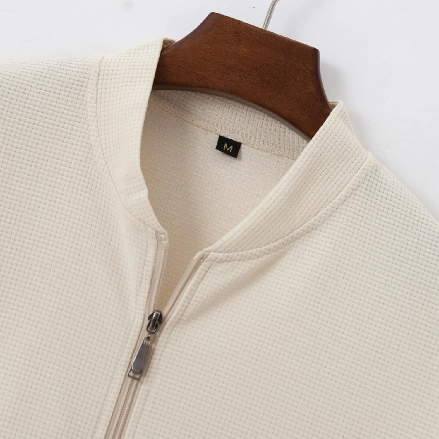 Men's Jacquard Polar Fleece Jacket Lightweight Full Zip Jackets Casual Outdoor Warm Cardigan Sweater Jackets Pockets