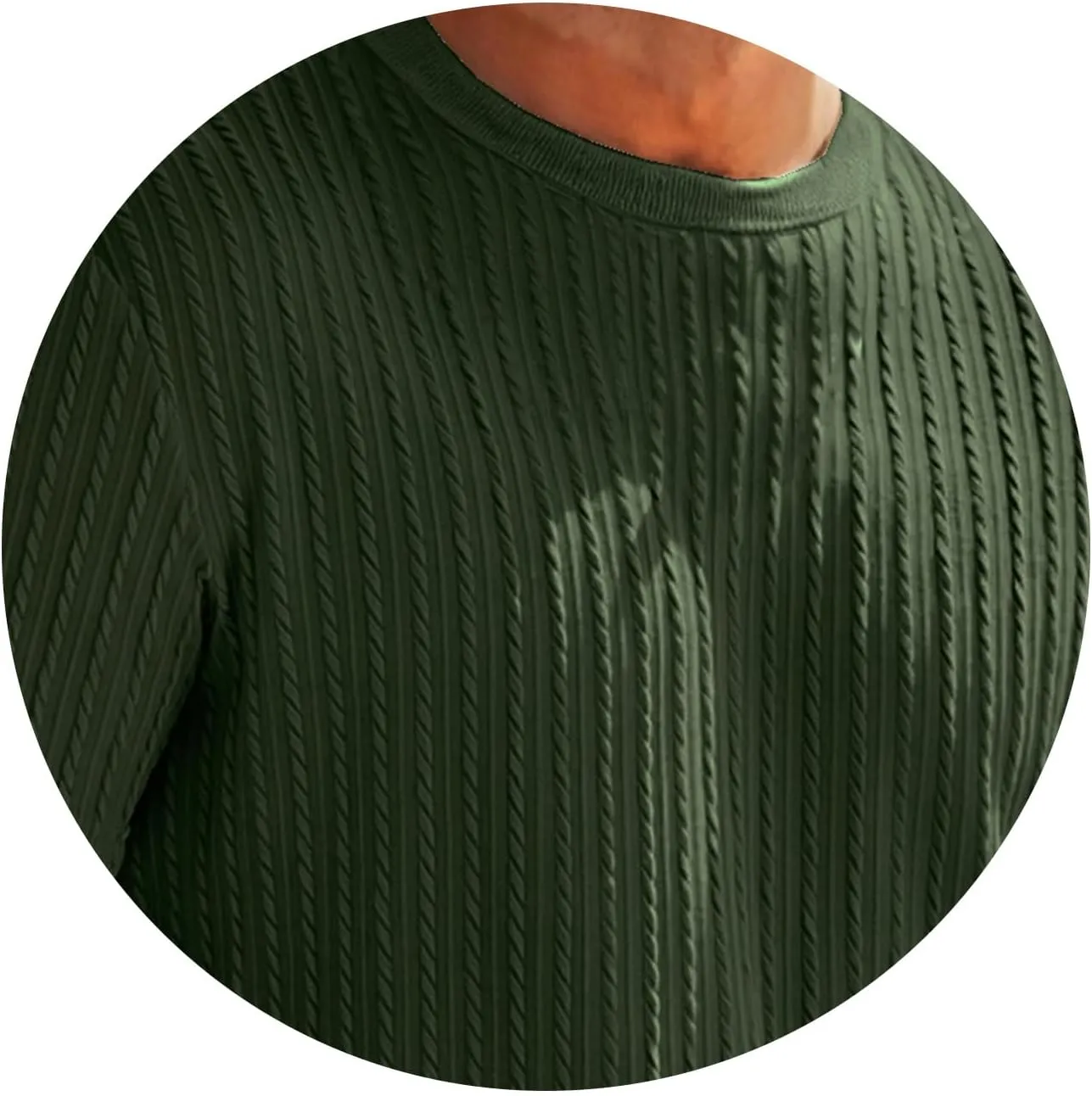 Mens Knit Striped T Shirts Short Sleeve Crewneck Stretch Ribbed Textured Shirts Casual Summer Athletic Solid Tee Tops