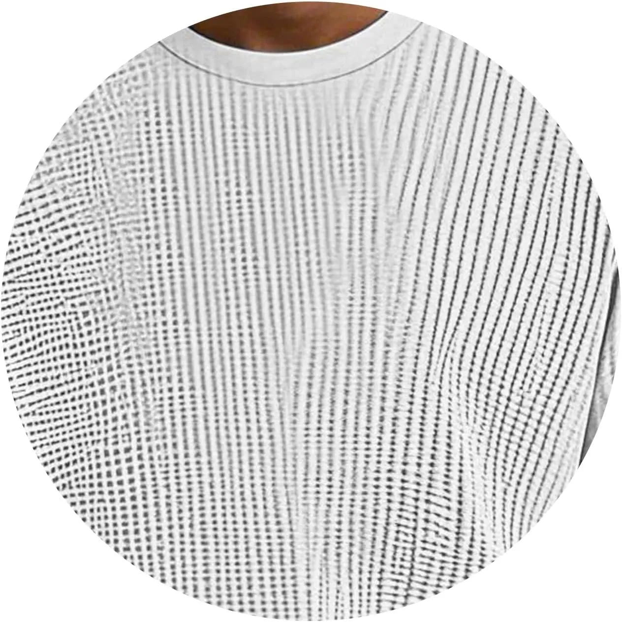 Mens Knit Waffle T Shirt Casual Textured Crewneck Tees Solid Color Short Sleeve Tee Summer Breathable Stylish Shirts