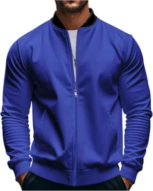 Men's Lightweight Bomber Jackets Light Track Jacket Golf Fashion Coat Zip Up Outerwear Outdoor Casual Sportswear Fall