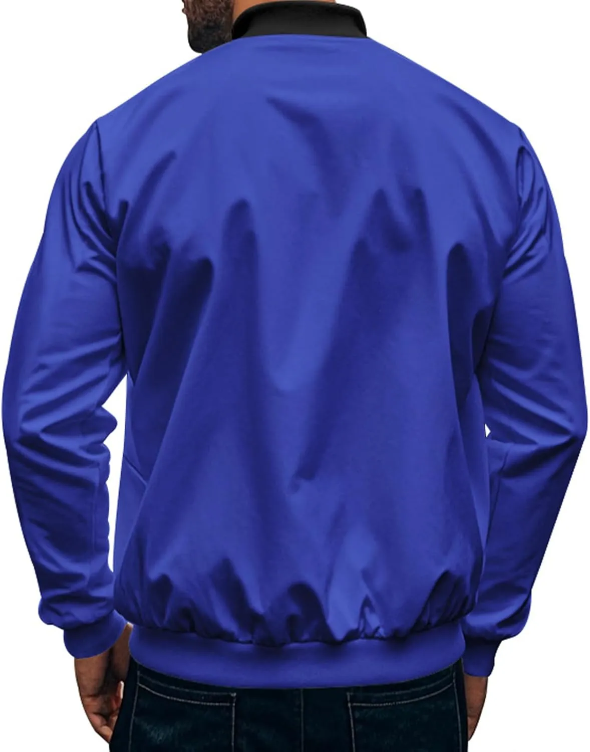 Men's Lightweight Bomber Jackets Light Track Jacket Golf Fashion Coat Zip Up Outerwear Outdoor Casual Sportswear Fall