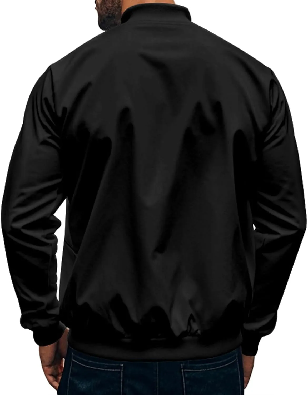 Men's Lightweight Bomber Jackets Light Track Jacket Golf Fashion Coat Zip Up Outerwear Outdoor Casual Sportswear Fall