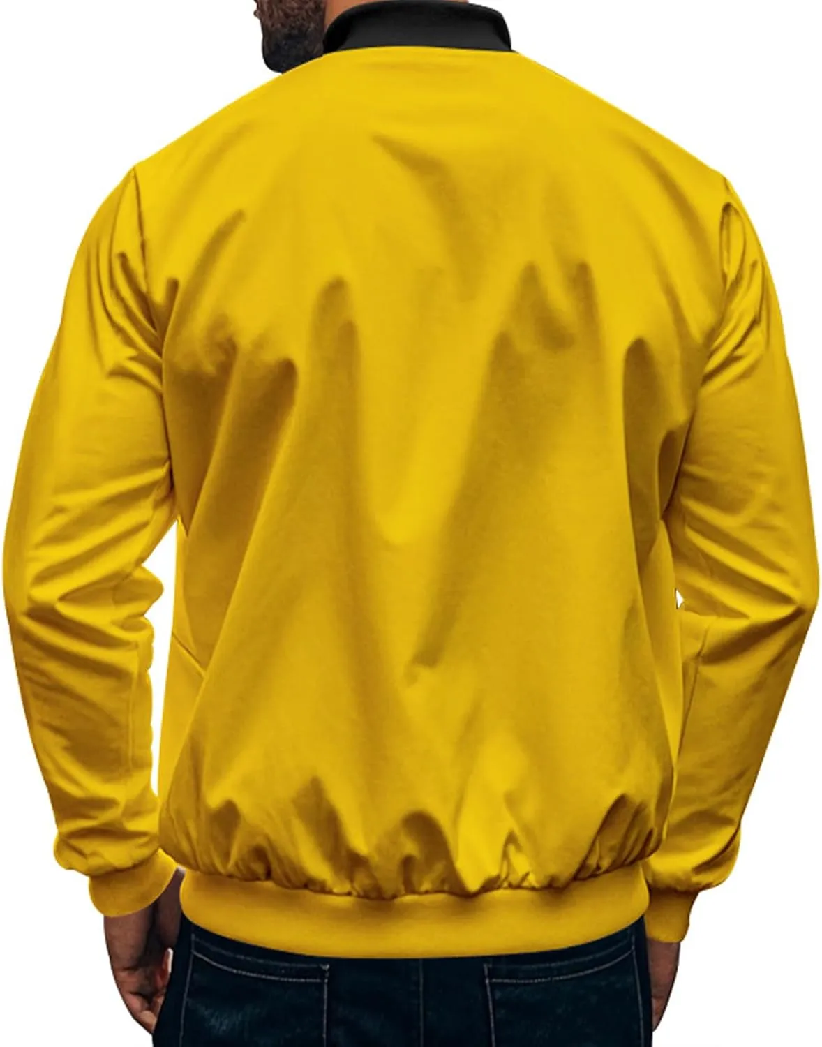 Men's Lightweight Bomber Jackets Light Track Jacket Golf Fashion Coat Zip Up Outerwear Outdoor Casual Sportswear Fall