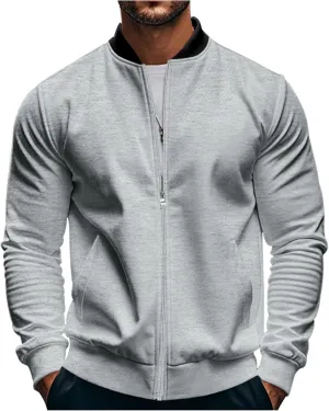 Men's Lightweight Bomber Jackets Light Track Jacket Golf Fashion Coat Zip Up Outerwear Outdoor Casual Sportswear Fall