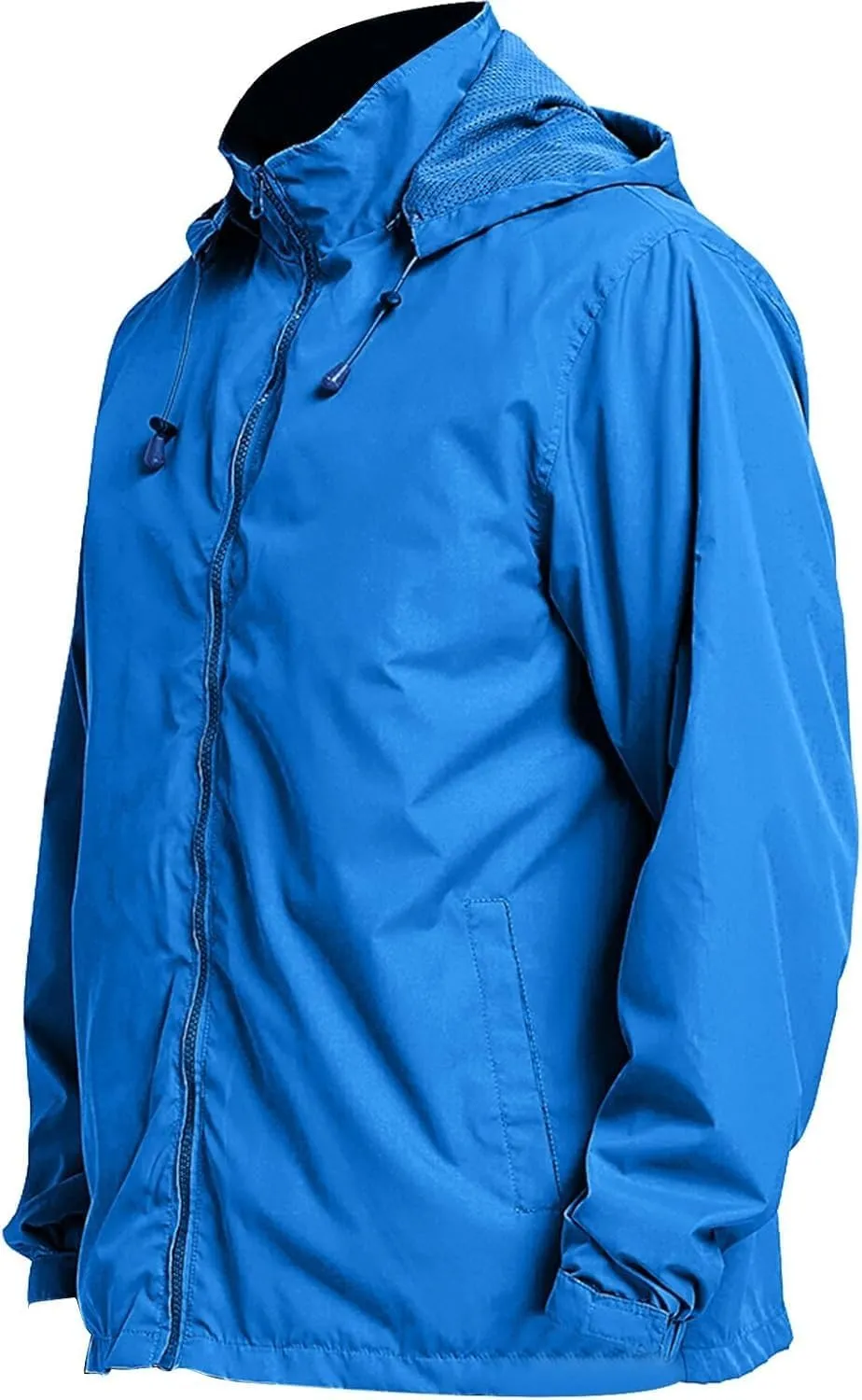Mens Lightweight Rain Jacket Windbreaker Waterproof Hooded Windbreaker Jacket with Pockets