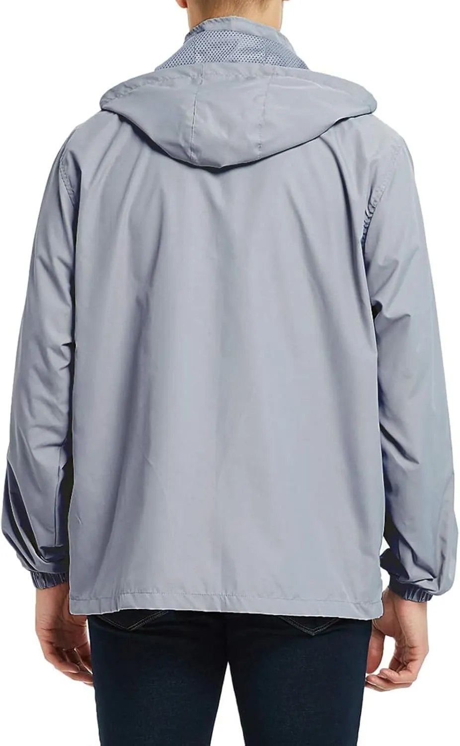 Mens Lightweight Rain Jacket Windbreaker Waterproof Hooded Windbreaker Jacket with Pockets