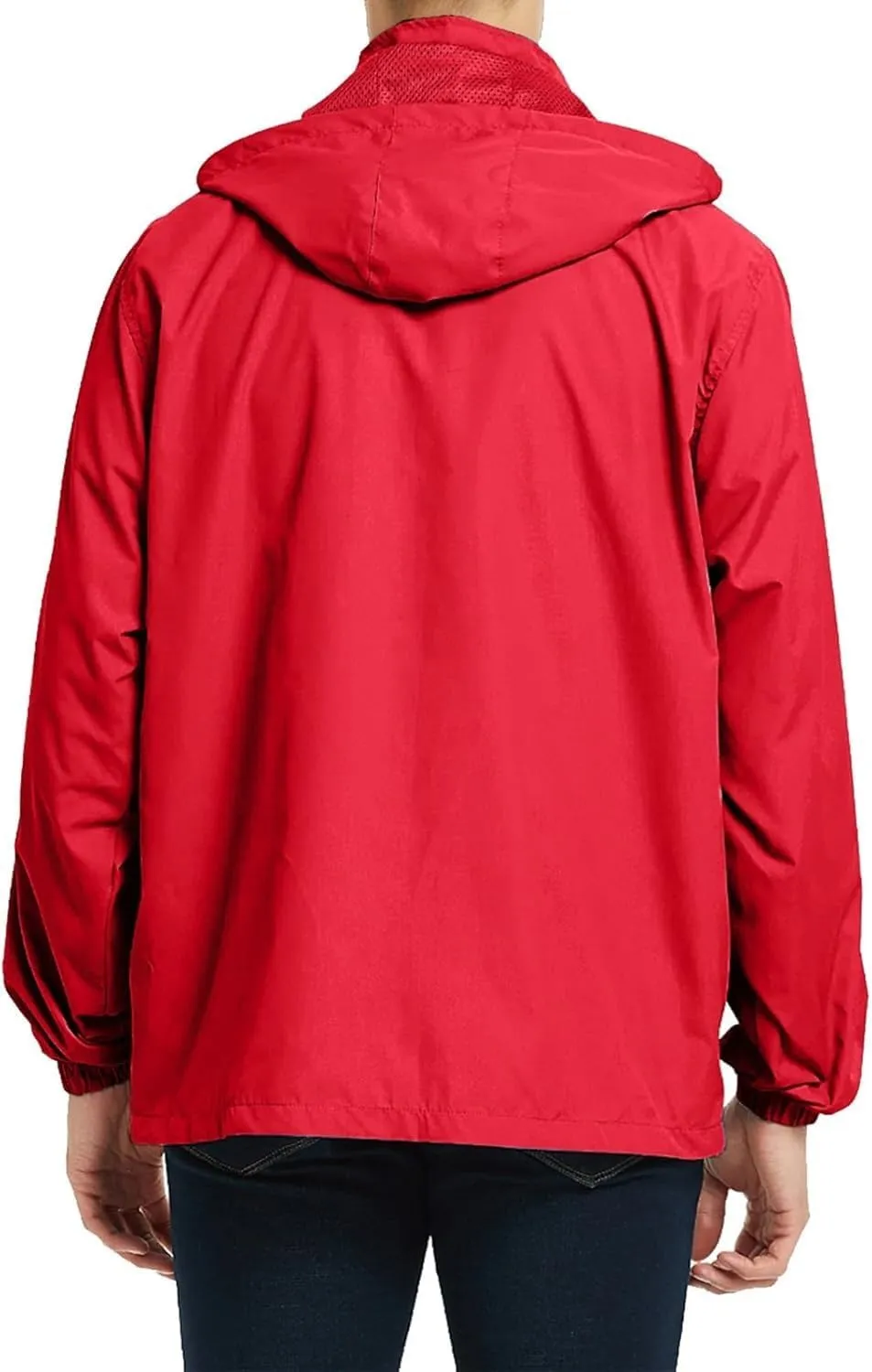Mens Lightweight Rain Jacket Windbreaker Waterproof Hooded Windbreaker Jacket with Pockets