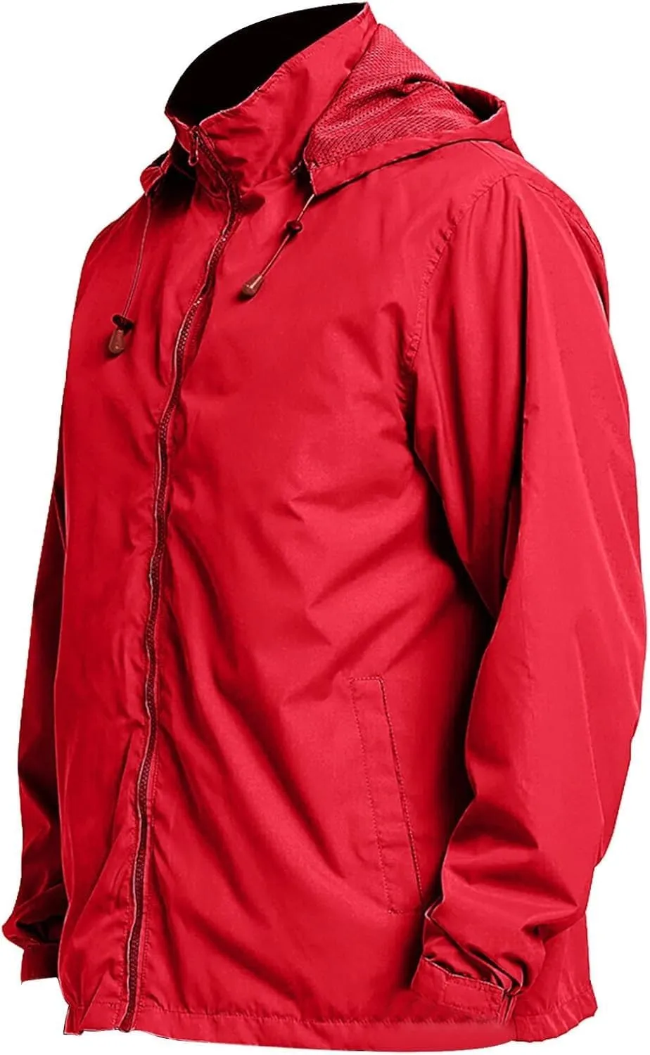 Mens Lightweight Rain Jacket Windbreaker Waterproof Hooded Windbreaker Jacket with Pockets