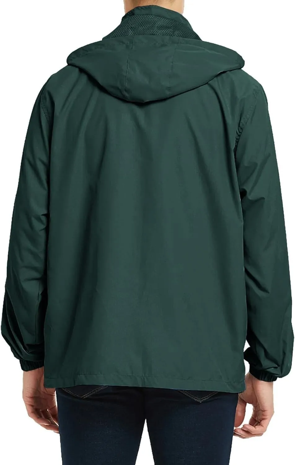 Mens Lightweight Rain Jacket Windbreaker Waterproof Hooded Windbreaker Jacket with Pockets