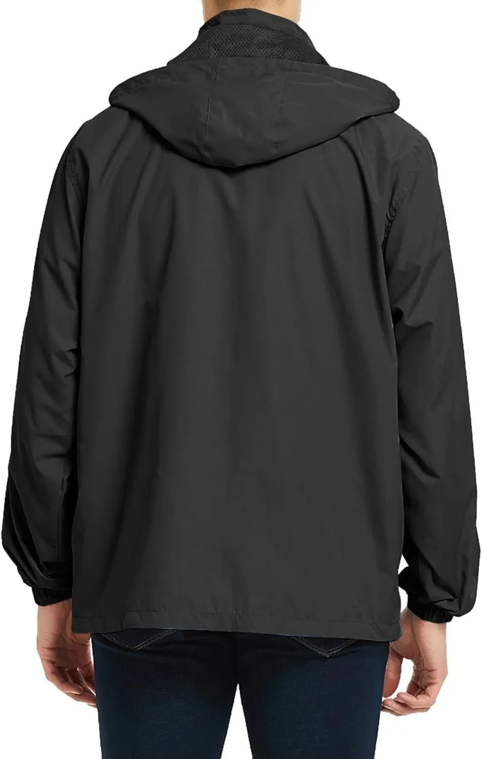 Mens Lightweight Rain Jacket Windbreaker Waterproof Hooded Windbreaker Jacket with Pockets