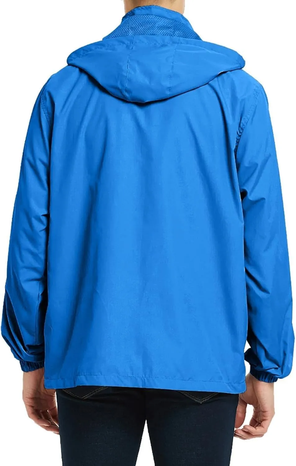 Mens Lightweight Rain Jacket Windbreaker Waterproof Hooded Windbreaker Jacket with Pockets