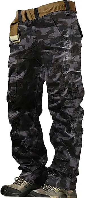 Mens Lightweight Tactical Pants Ripstop Military Cargo Pants Camo Outdoor Hiking Work Pants Workout Joggers Sweatpants 28-44
