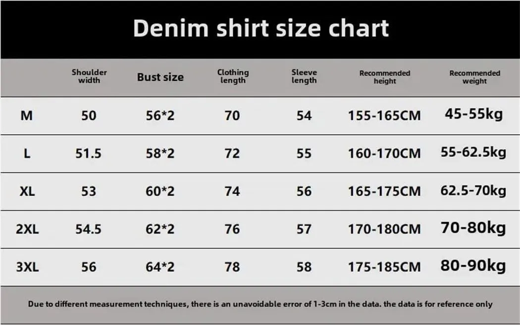 Men's Long Sleeve Casual Denim Shirt Vintage Washed Classic Jean Shirts with Pockets