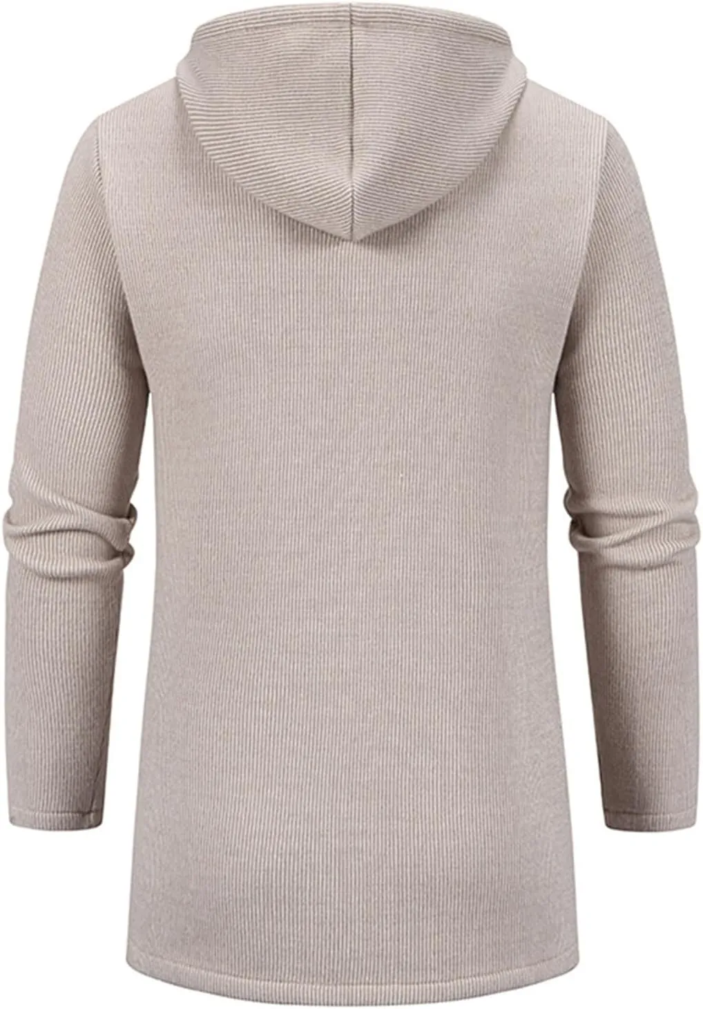 Men's Long Wool Overcoat Winter Thermal Jackets Comfy Fleece Lined Full Zip up Coats Soild Trench Coat with Pockets