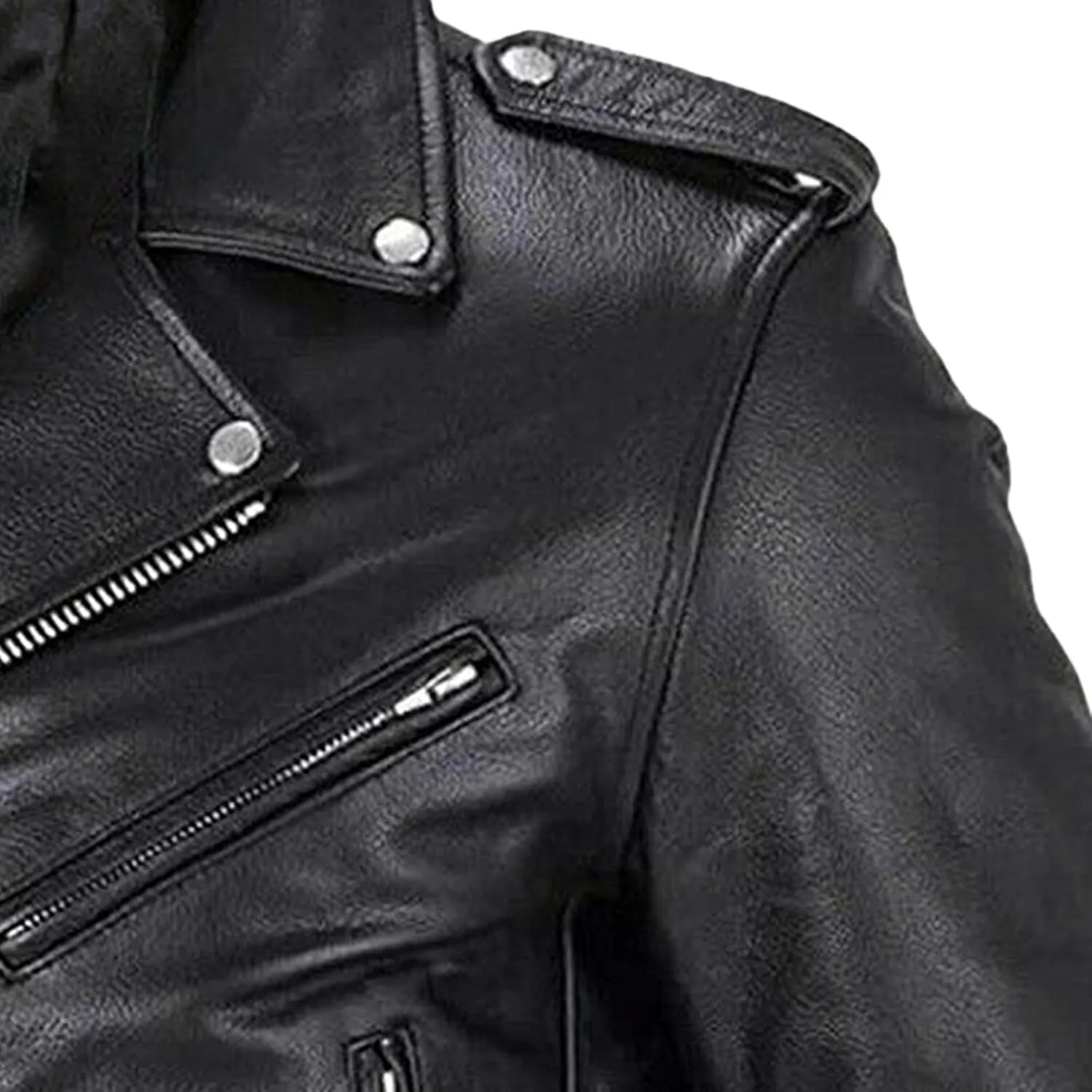 Men's Motorcycle Leather Jacket Vintage Faux Leather Jacket Spring Fall Windproof Coats Zip-Up Slim Fit Biker Coat