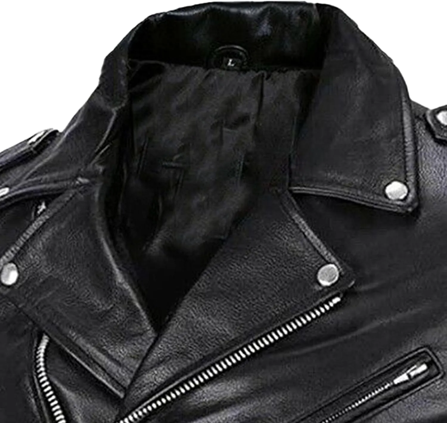 Men's Motorcycle Leather Jacket Vintage Faux Leather Jacket Spring Fall Windproof Coats Zip-Up Slim Fit Biker Coat