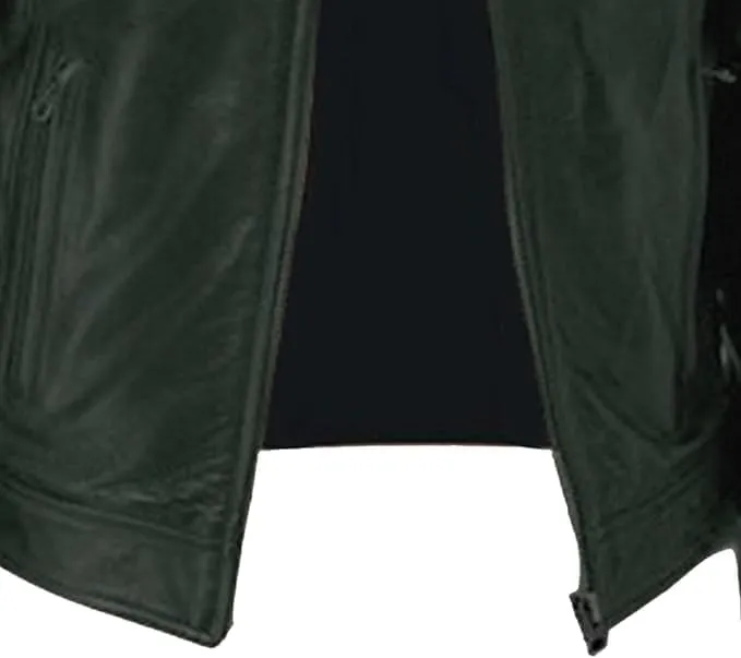Men's Multi Pocket Pu Leather Jacket Stand Collar Zipper Cardigan Motorcycle Bomberjackets Zip Up Biker Outwear