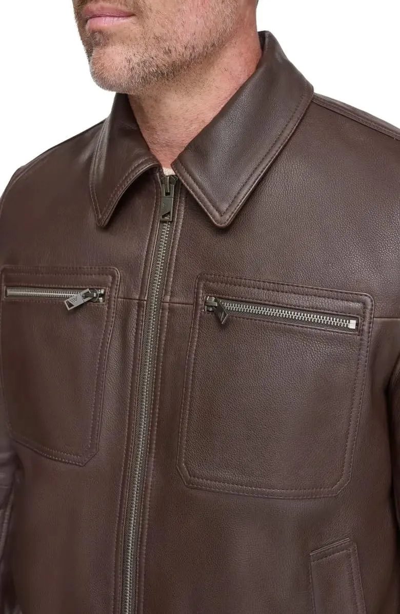 Mens Premium Classic Real Black Leather Jacket – Motorcycle Style Real Biker Leather Jacket