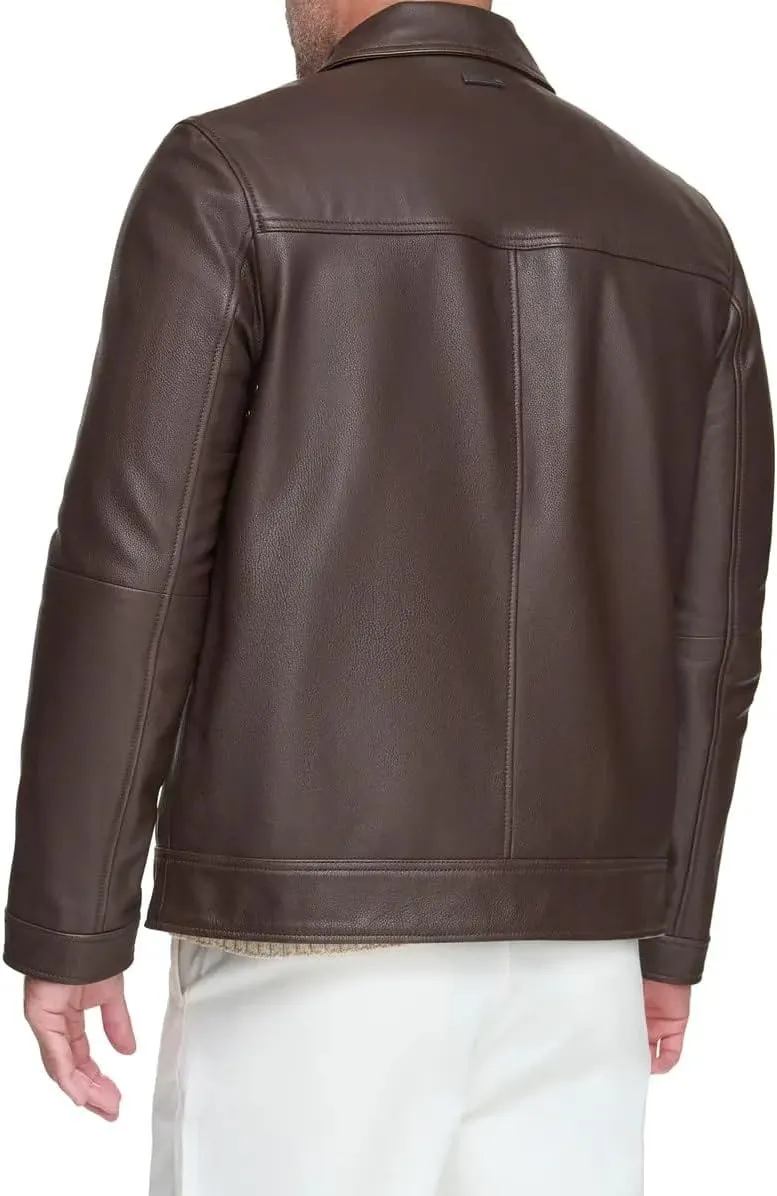 Mens Premium Classic Real Black Leather Jacket – Motorcycle Style Real Biker Leather Jacket