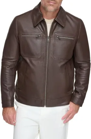 Mens Premium Classic Real Black Leather Jacket – Motorcycle Style Real Biker Leather Jacket