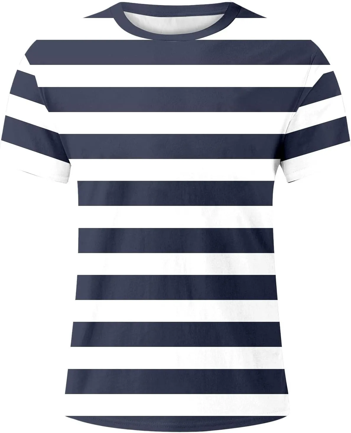 Men's Striped Short Sleeve T-Shirts Casual Crewneck Basic Shirt Color Block Stretch 2025 Summer Beach Tees