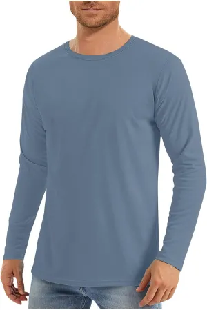 Men's Sun Shirts UV Protection Long Sleeve Fishing Shirt Lightweight Moisture Wicking Quick Dry Outdoor Hiking Tops