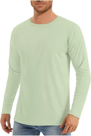 Men's Sun Shirts UV Protection Long Sleeve Fishing Shirt Lightweight Moisture Wicking Quick Dry Outdoor Hiking Tops