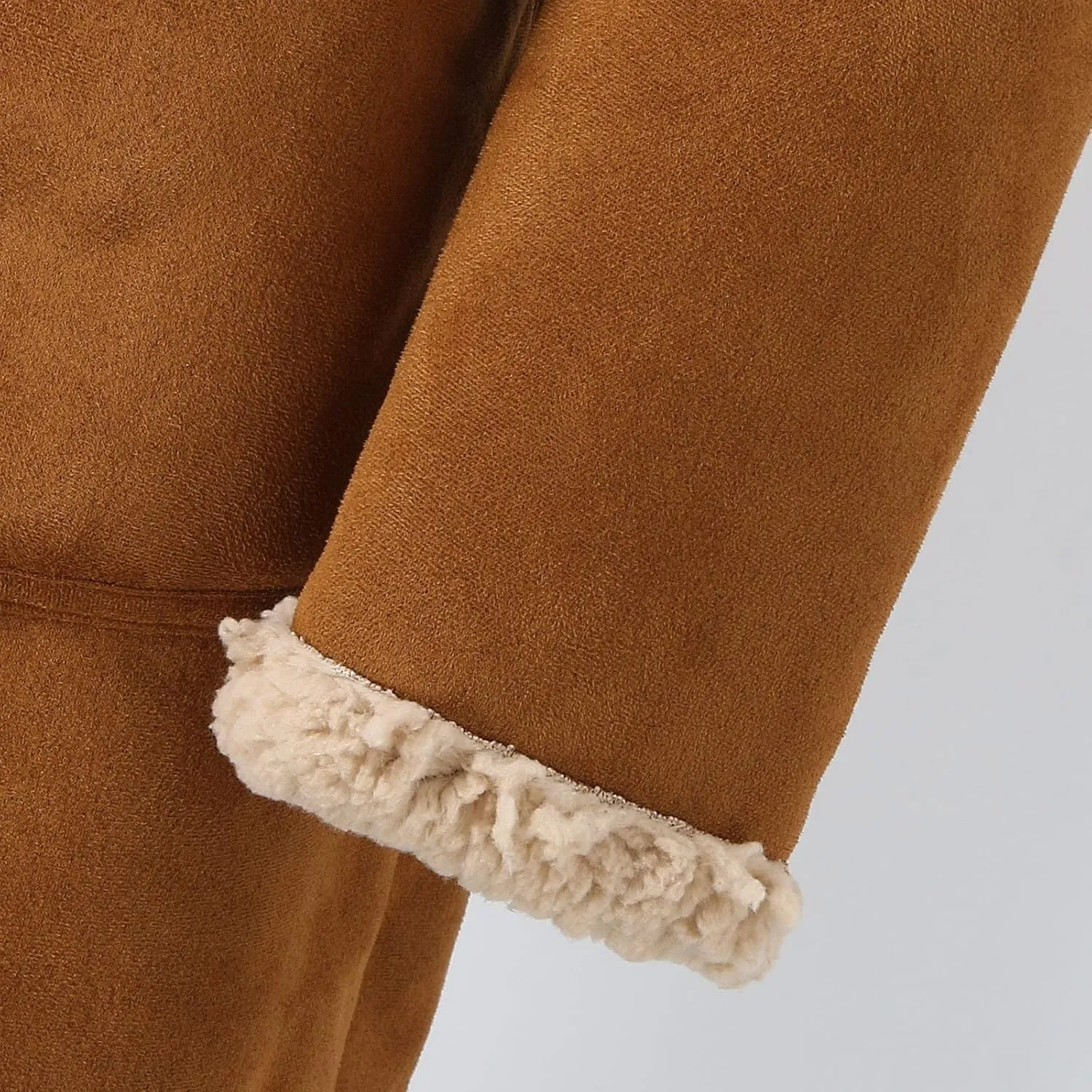 Mens Winter Coats, Men's Lamb Wool Bomber Coat Faux Leather Sherpa Fleece Lined Jacket Heavyweight Sheepskin Jackets