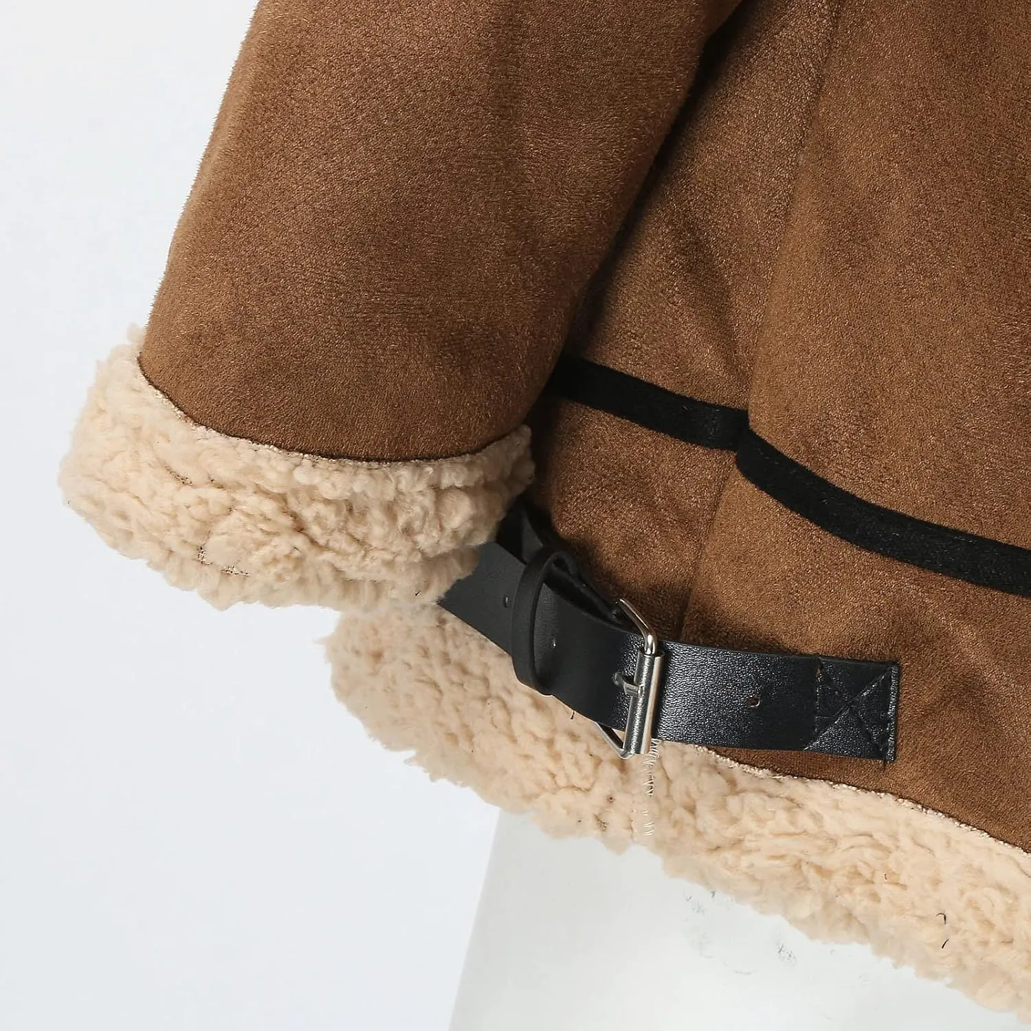 Mens Winter Coats, Mens Sherpa Fleece Lined Faux Leather Jacket Heavyweight Zip Up Bomber Jackets Vintage Winter Coats