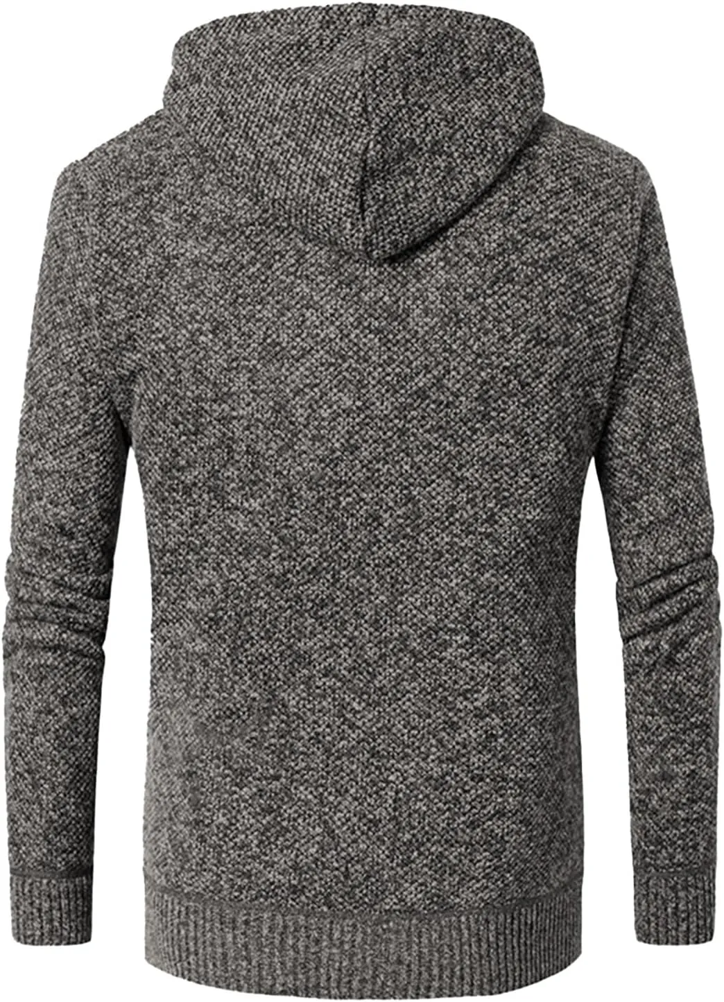 Men's Zip Up Hoodies Casual Full-Zip Fleece Jacket Sherpa Fleece Lined Knit Cardigan Sweater Jackets Soft Warm Coat