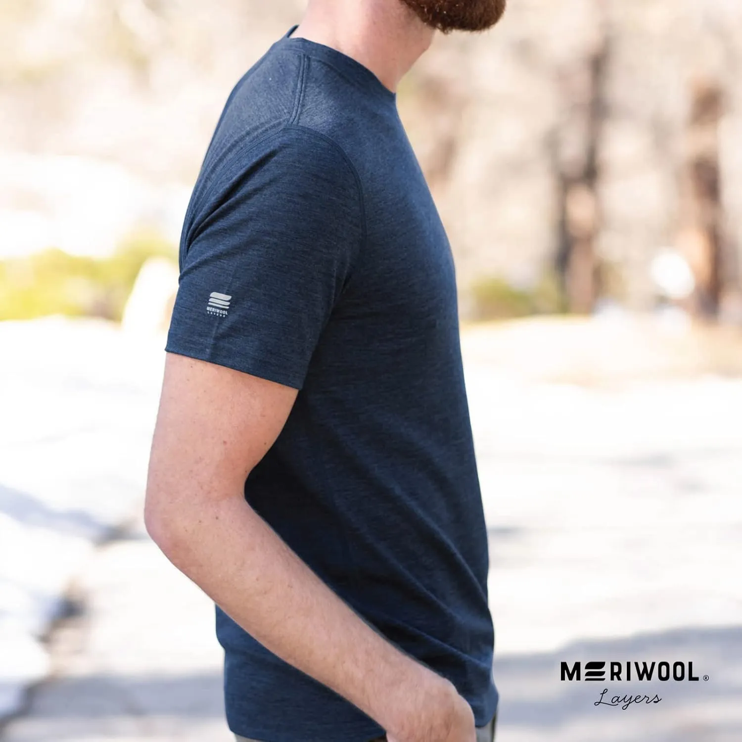MERIWOOL Men’s Merino Wool Short Sleeve T Shirt Lightweight Base Layer