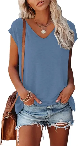 NEYOUQE Womens Summer Short/Long Sleeve T Shirts Athletic Workout Running Golf Tees Fashion Trendy Plain Casual Tops