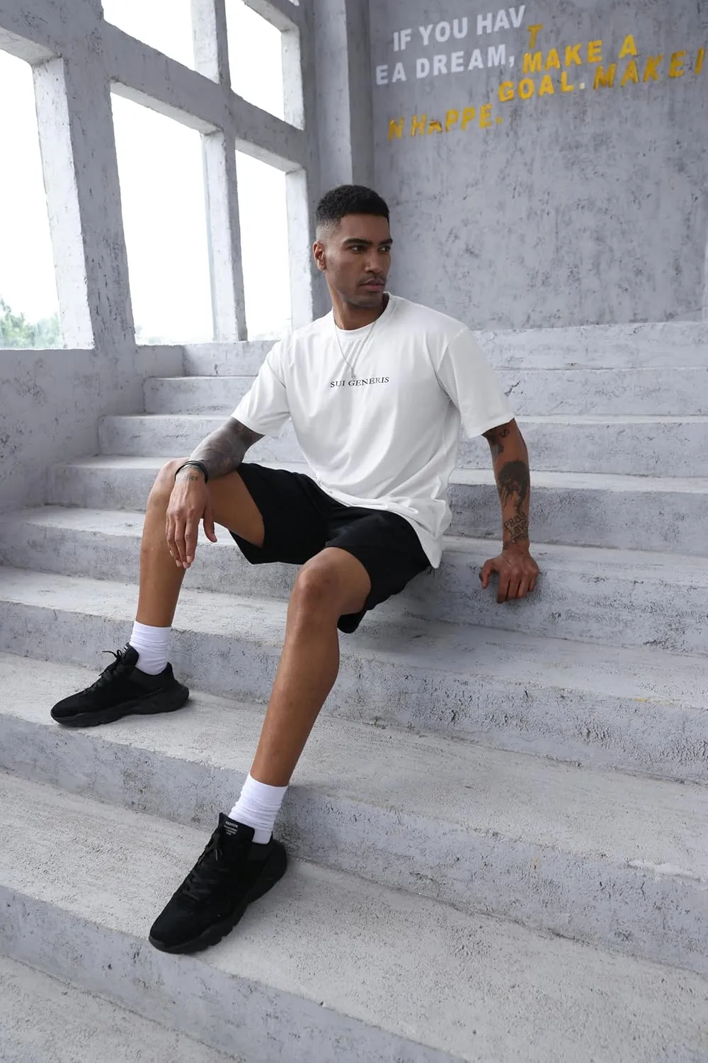 Opomelo Men's Fashion Athletic T-Shirt Oversized Workout Short Sleeve Shirt Casual Crew Neck Cotton Tee
