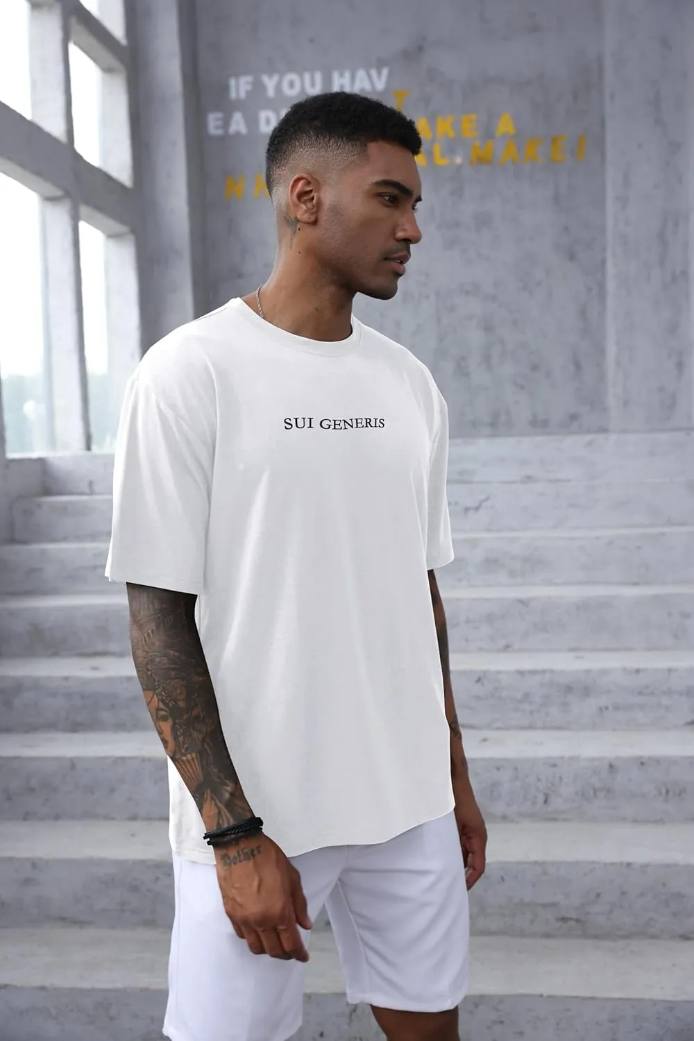 Opomelo Men's Fashion Athletic T-Shirt Oversized Workout Short Sleeve Shirt Casual Crew Neck Cotton Tee
