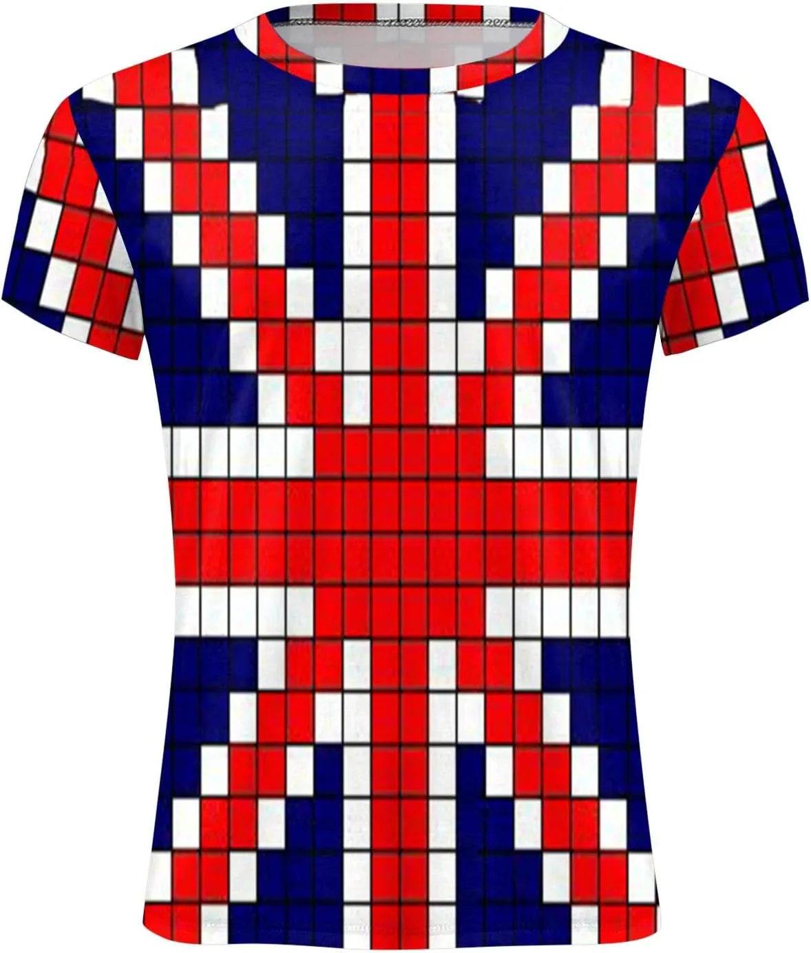 Retro Union Jack Vintage British Flag T-Shirt for Men Great Britain UK T-Shirt Casual Short Sleeve Tee Shirts Summer Tee Tops