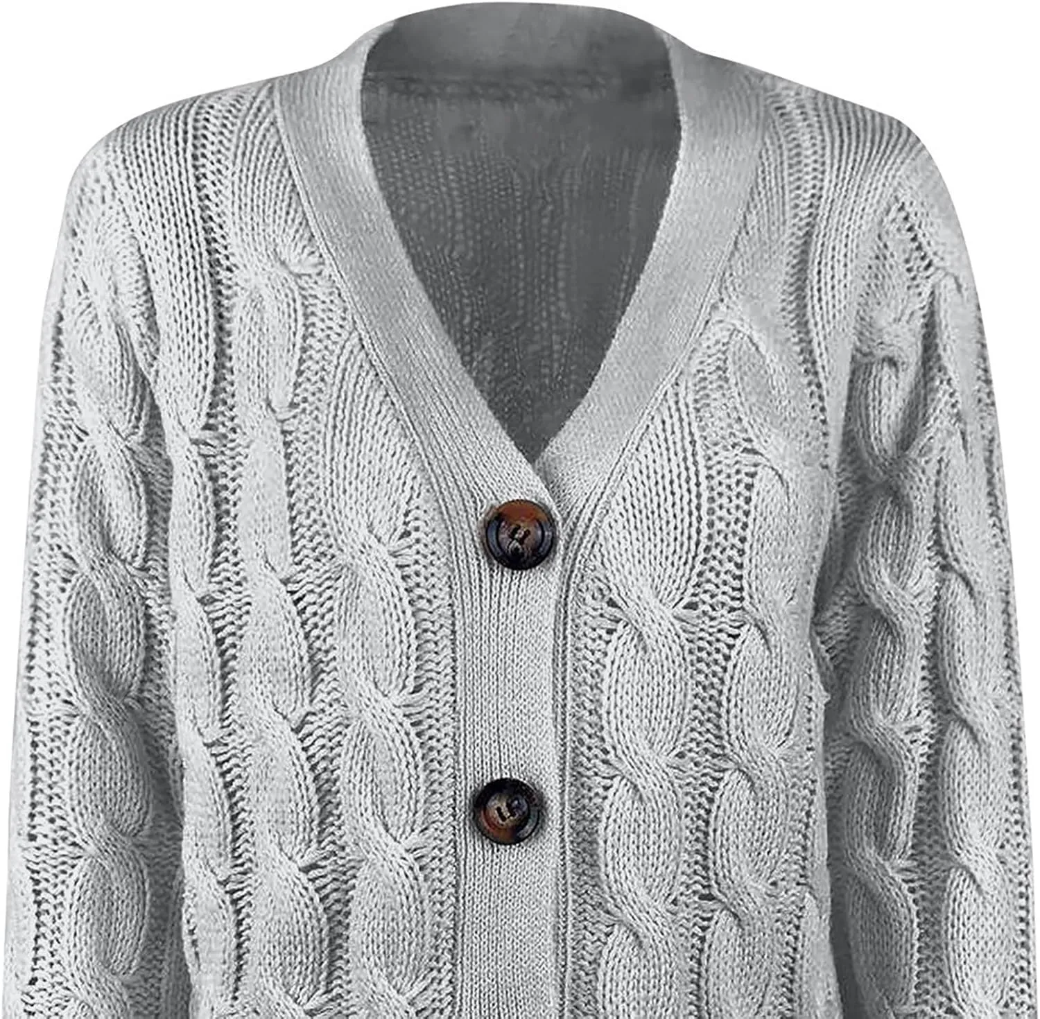 Sinzelimin Women's Chunky Knit Cardigan Sweaters Button Down Open Front Oversized Jacket Fall Coat Outerwear 2024 Trendy