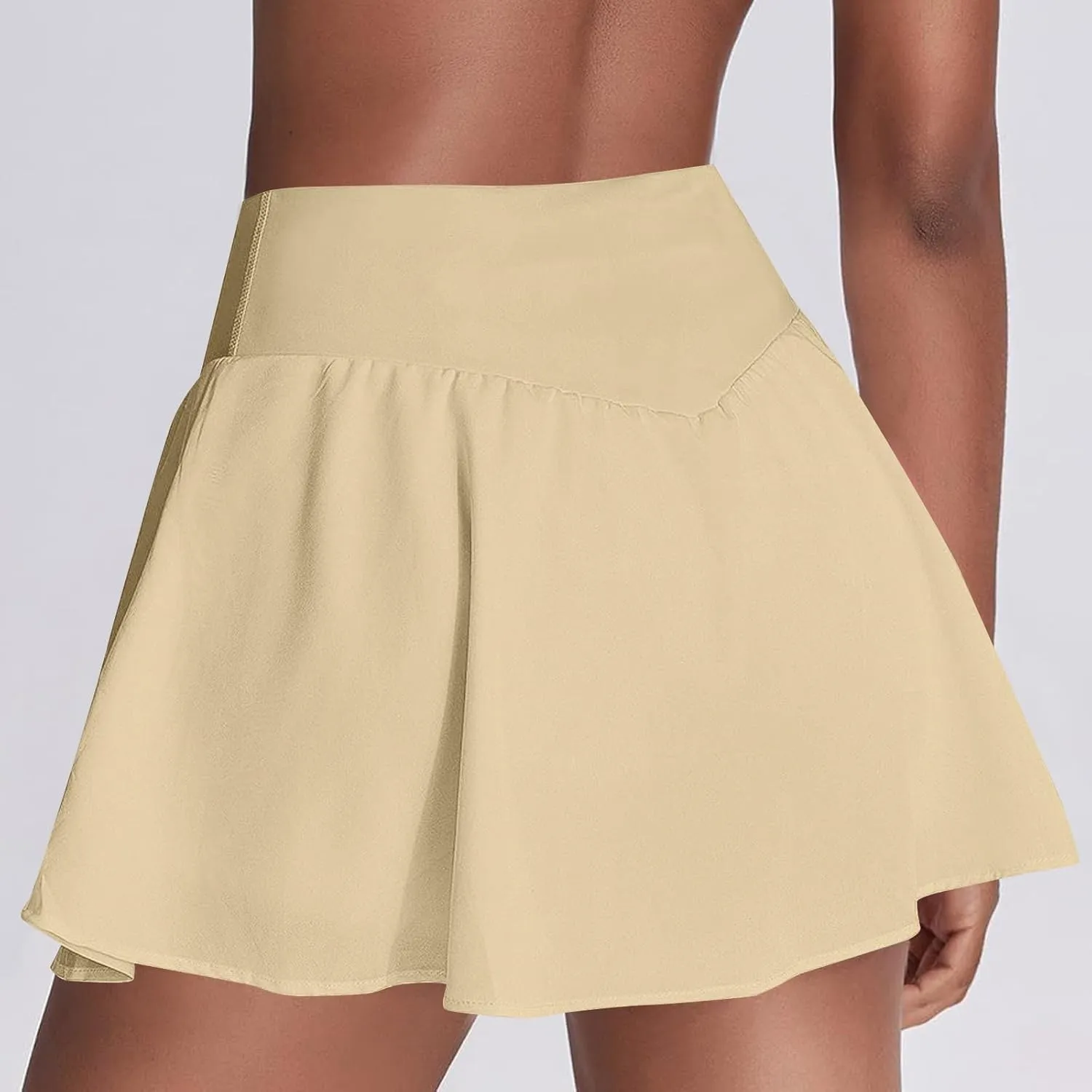 Summer Dresses for Women 2025 Loose Casual Trendy Elastic Waist Solid Color Sports Tennis Skirts, XS-2XL