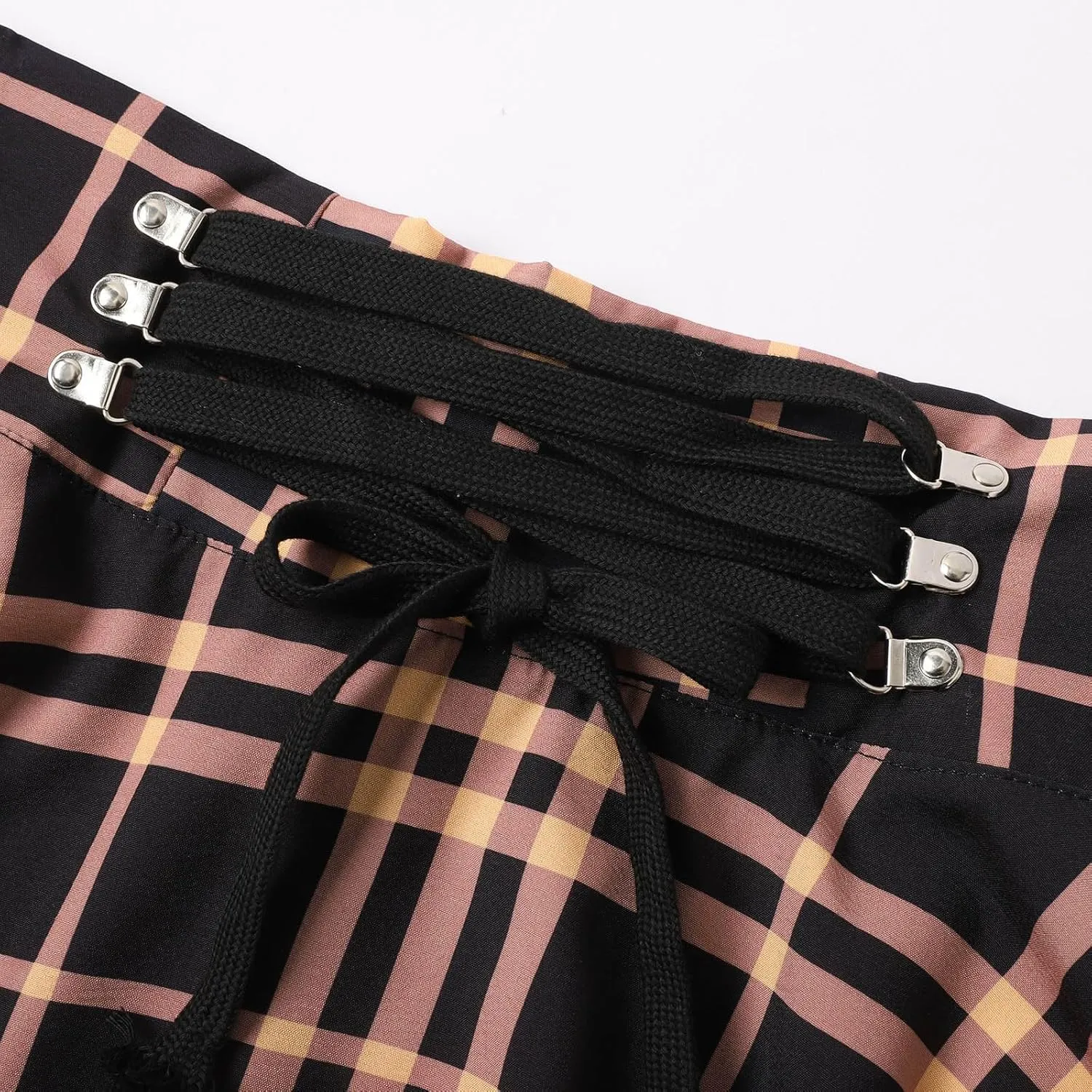 Summer Skirt for Women Trendy Plaid Tummy Control High Waist Back Zipper A-Line Pleated Maxi Short Skirts for Girls