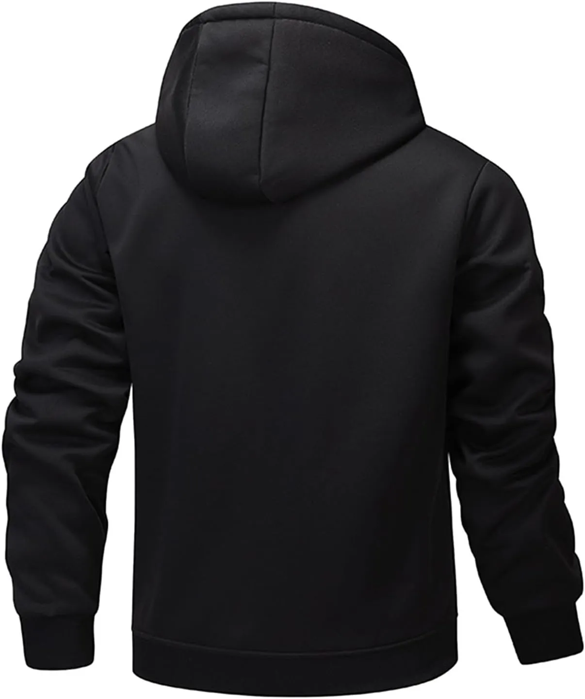 SUWBMHWE Fleece Lined Jackets for Men Winter Coats Zip Up Hoodies Sweatshirts Warm Sherpa Cardigan Sweater with Pocket
