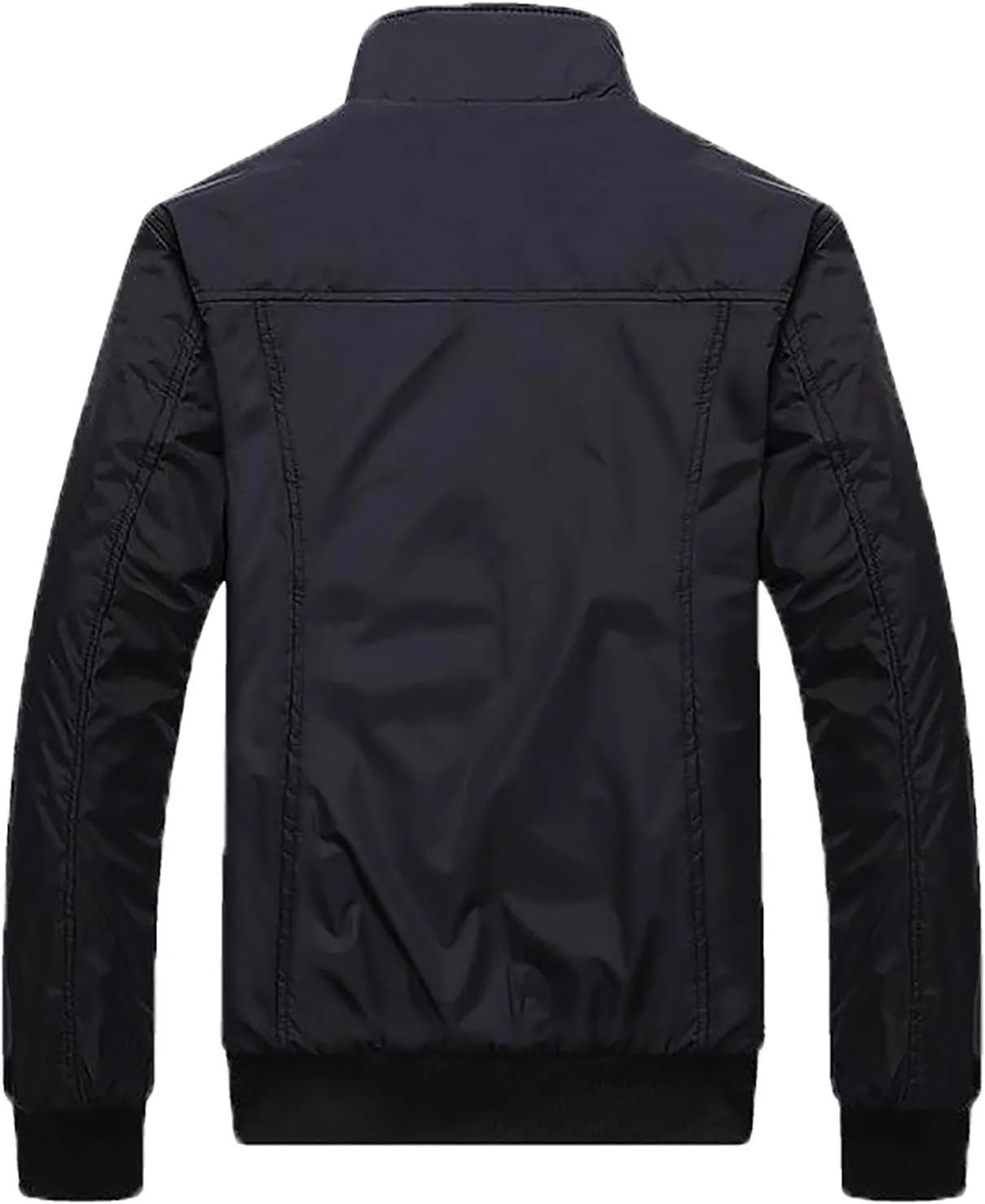 SUWBMHWE Men's Casual Shell Jacket Zip Up Windbreaker Outdoor Recreation Coat Bomber Jacket Coat Fall Winter Jackets for Men