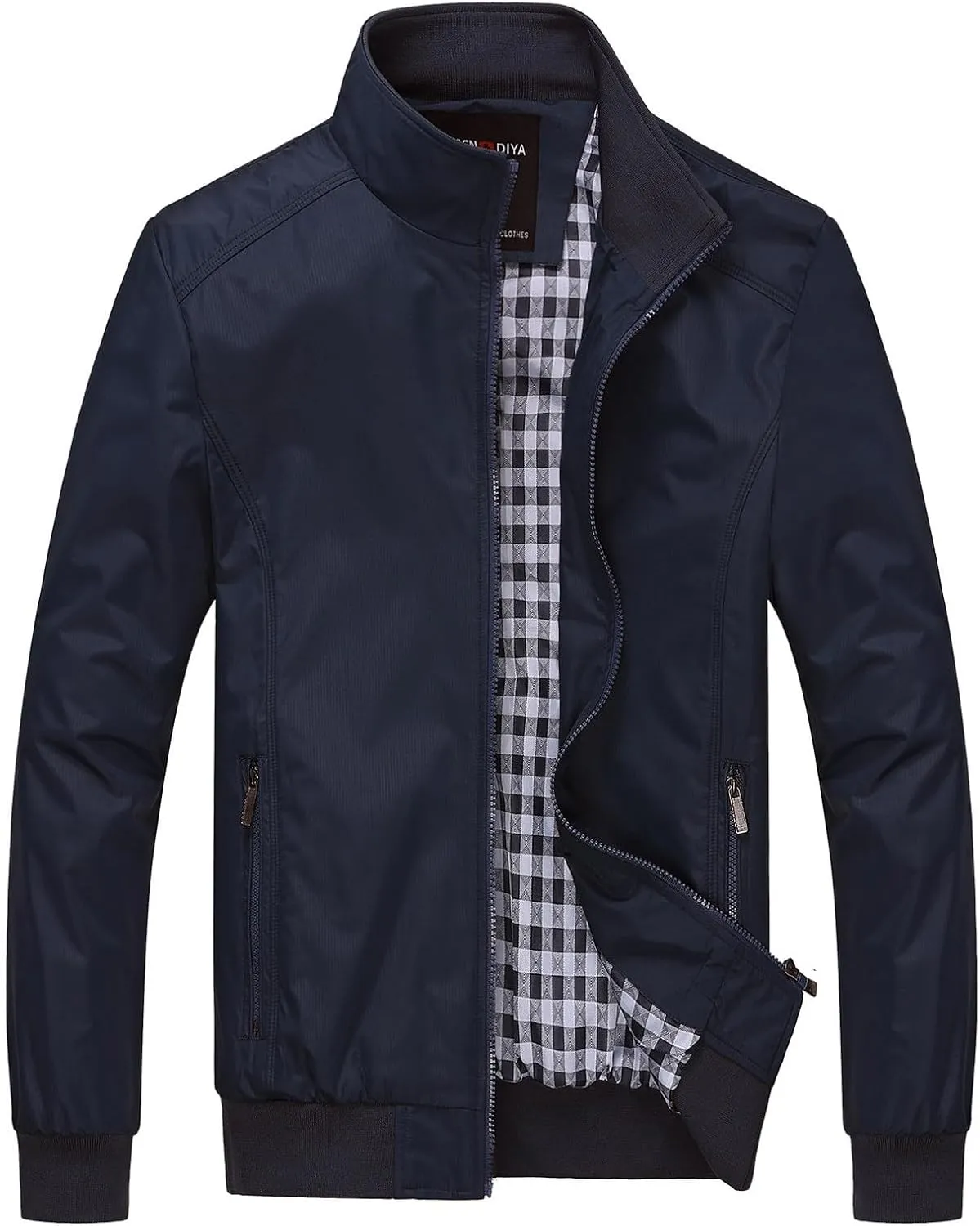 SUWBMHWE Men's Casual Shell Jacket Zip Up Windbreaker Outdoor Recreation Coat Bomber Jacket Coat Fall Winter Jackets for Men