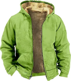 SUWBMHWE Men's Polar Fleece Warm Sherpa Lined Shirt Jacket Thick Button Down Jacket for Men with Multi Pockets