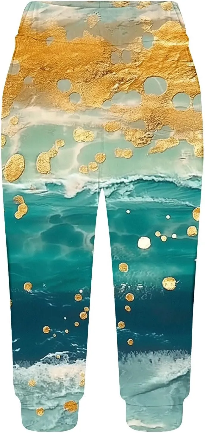 TANGNADE Women's Summer Capri Sweatpants Joggers Casual Sports Cropped Lounge Pants High Waisted Athletic with Pockets