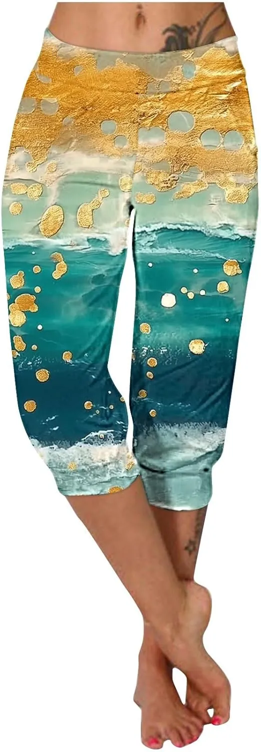 TANGNADE Women's Summer Capri Sweatpants Joggers Casual Sports Cropped Lounge Pants High Waisted Athletic with Pockets