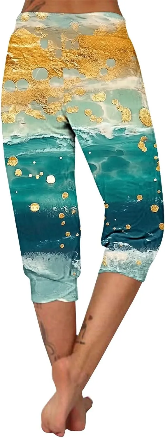 TANGNADE Women's Summer Capri Sweatpants Joggers Casual Sports Cropped Lounge Pants High Waisted Athletic with Pockets